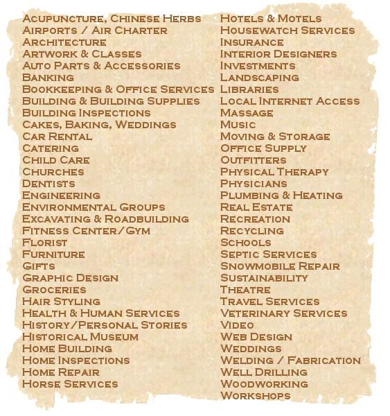 Service Categories